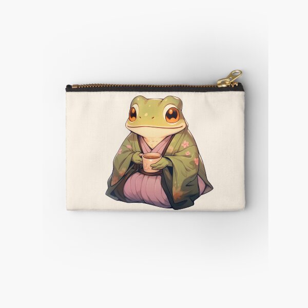 Item preview, Cute Kawaii Froggy Wise Man Frog Drinking Tea designed and sold by CozyKawaiiArt.