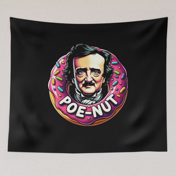 Item preview, Edgar Allan Poe Poe-Nut Funny Food Pun designed and sold by PoeandCoLit.