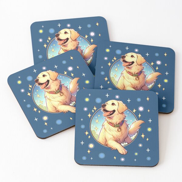 Item preview, Golden Retriever Under the Starry Sky designed and sold by Drawing33.