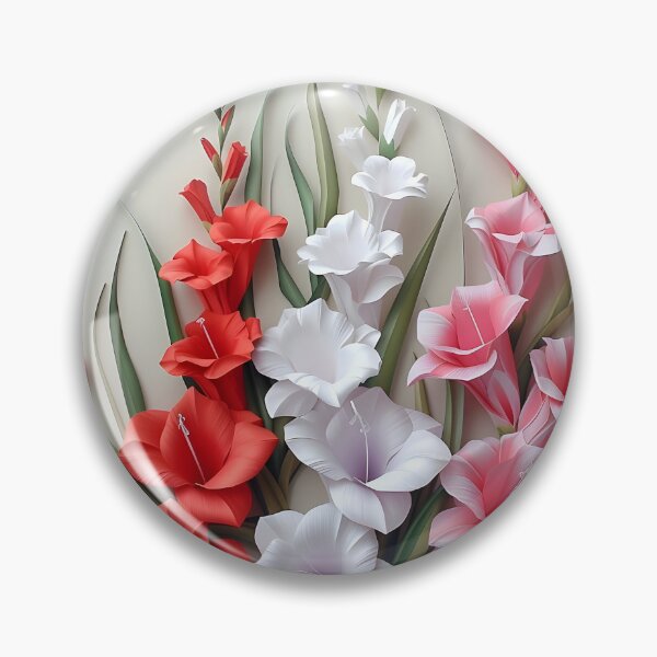 Item preview, 3 d colorful gladiolas print designed and sold by dcrc.