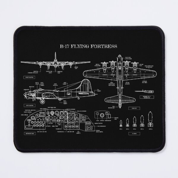 Item preview, B-17 Flying Fortress (White Stencil - No Background) designed and sold by BGALAXY.