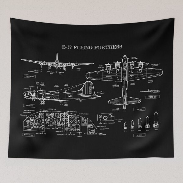 Item preview, B-17 Flying Fortress (White Stencil - No Background) designed and sold by BGALAXY.