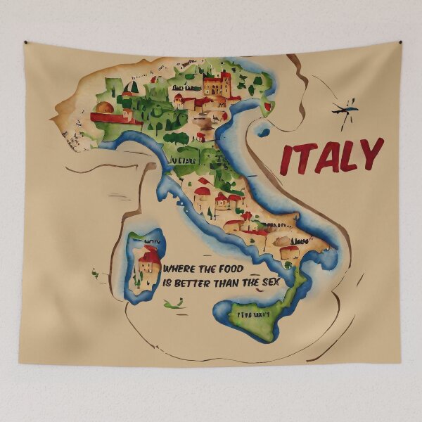 Item preview, Italy: Where the Food Is Better Than the Sex designed and sold by @ndrys.
