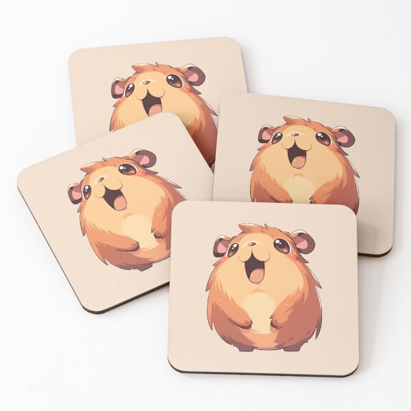 Item preview, Cute Kawaii Happy Hamster Laughing designed and sold by CozyKawaiiArt.