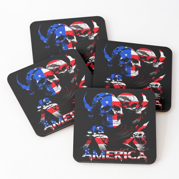 Item preview, USA Skull Flag (United States) designed and sold by OrganicLights.