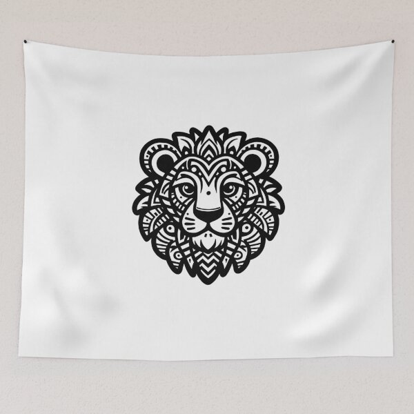 Item preview, Tribal lion tattoo style design Sticker designed and sold by EricSticks.