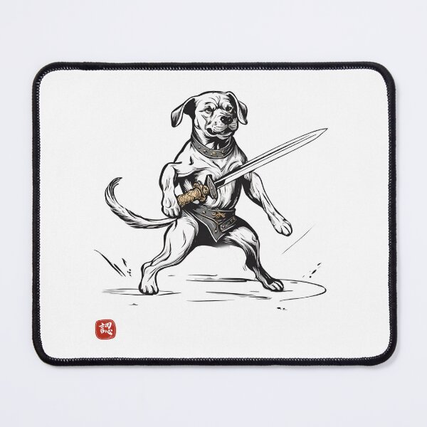 Item preview, Samurai Dog Design - Samurai Dog T Shirt - Samurai Dog Sticker - designed and sold by PowerKanjiFit.
