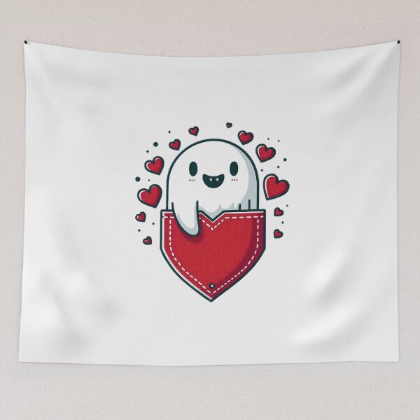 Item preview, Valentines Day Ghost Heart Pocket Cute My Boo Men Women Kids  designed and sold by SlocifieShop.