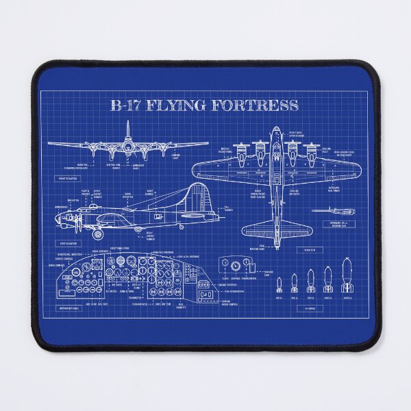 Item preview, B-17 Flying Fortress (Blueprint - Horizontal) designed and sold by BGALAXY.