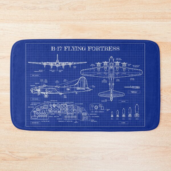 Item preview, B-17 Flying Fortress (Blueprint - Horizontal) designed and sold by BGALAXY.
