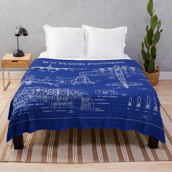 Item preview, B-17 Flying Fortress (Blueprint - Horizontal) designed and sold by BGALAXY.