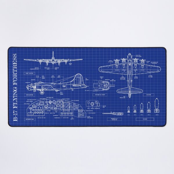 Item preview, B-17 Flying Fortress (Blueprint - Horizontal) designed and sold by BGALAXY.