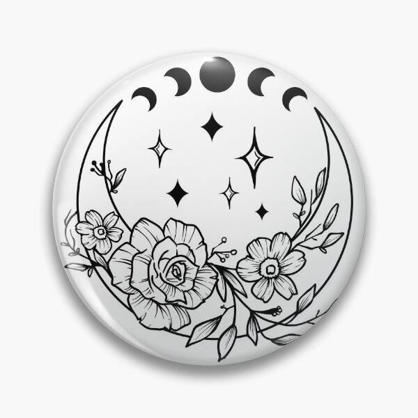 Item preview, Moon and Flowers designed and sold by EmLeeDesign.