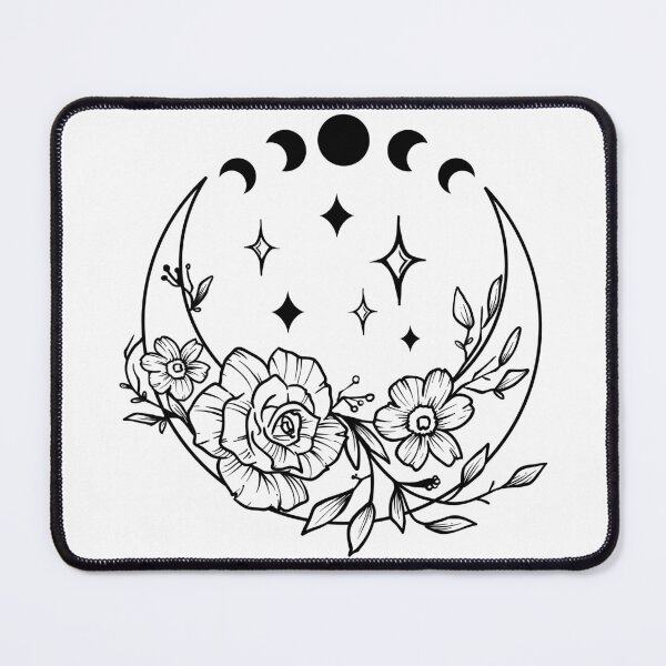Item preview, Moon and Flowers designed and sold by EmLeeDesign.