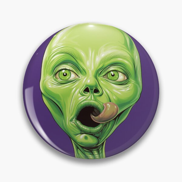 Item preview, Green Alien face designed and sold by Closet Goblin.