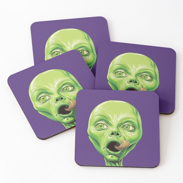 Item preview, Green Alien face designed and sold by Closet Goblin.