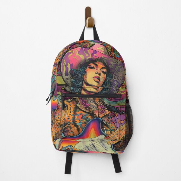 Item preview, Psychedelic country girl guitar player designed and sold by dcrc.