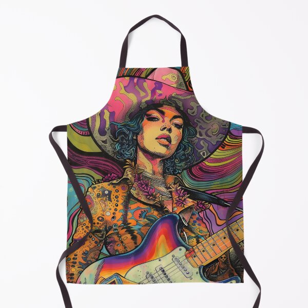Item preview, Psychedelic country girl guitar player designed and sold by dcrc.