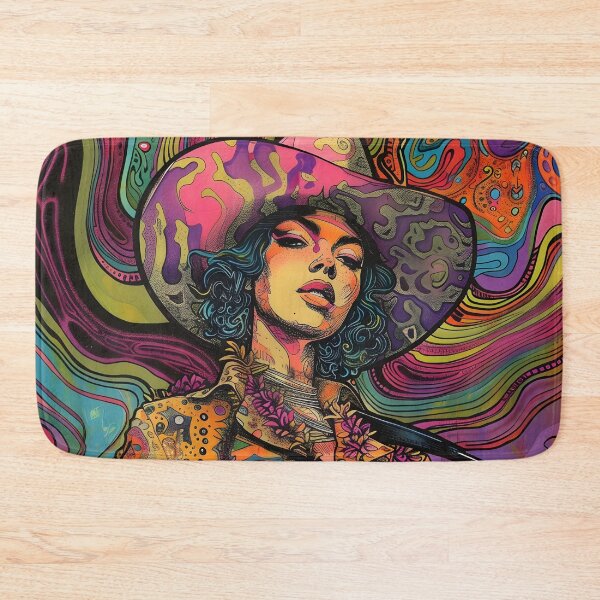 Item preview, Psychedelic country girl guitar player designed and sold by dcrc.