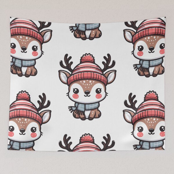 Item preview, Deer with Hat designed and sold by ArtfulWeave.