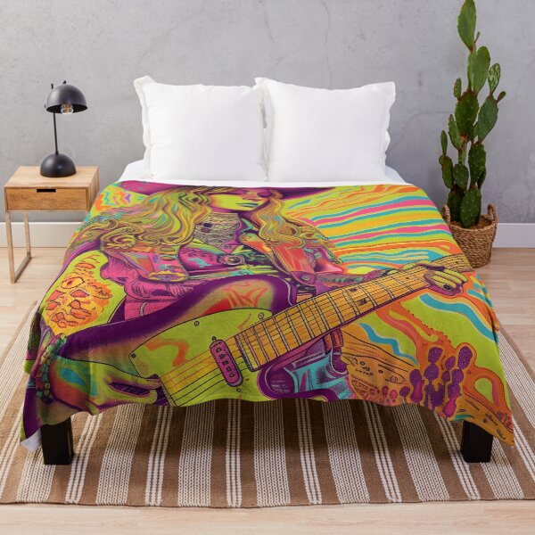 Item preview, Psychedelic country girl guitar player designed and sold by dcrc.