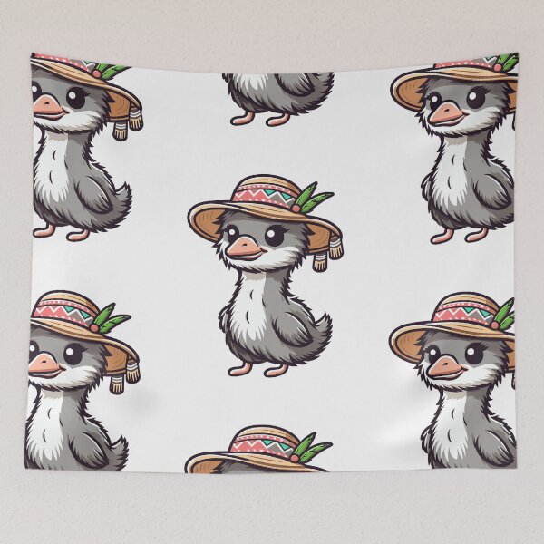 Item preview, Emu with Hat designed and sold by ArtfulWeave.