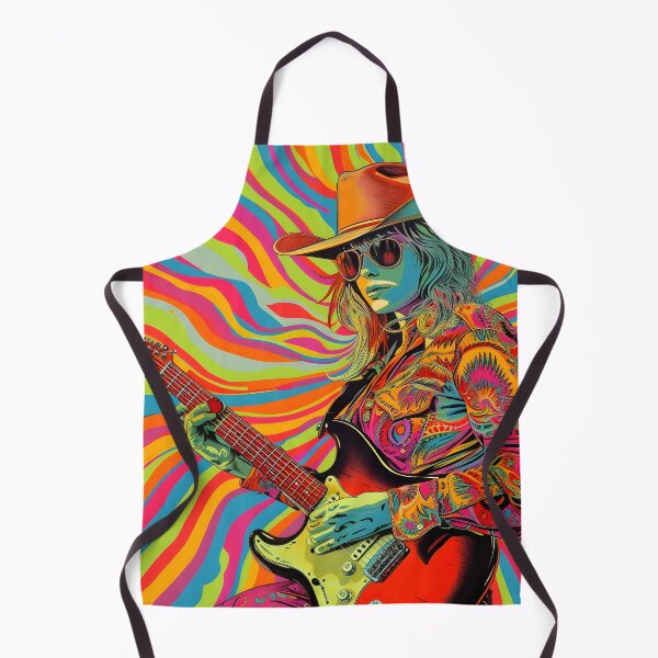 Item preview, psychedelic country girl guitar player designed and sold by dcrc.