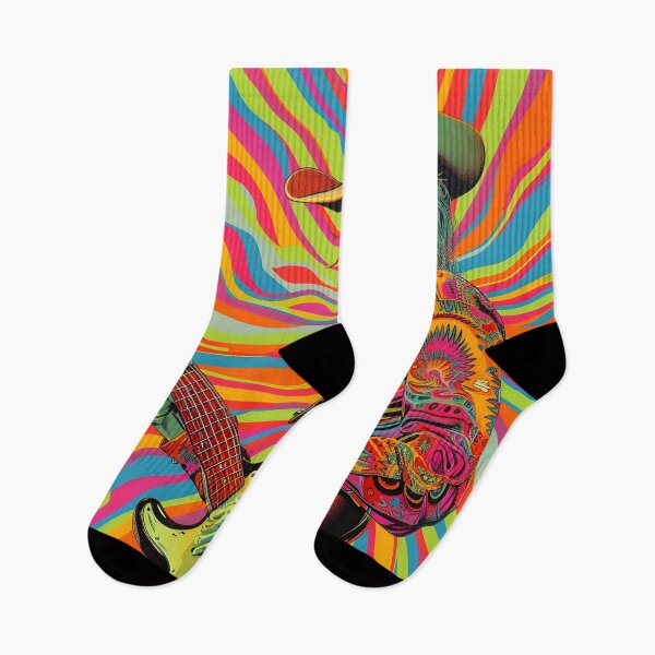Item preview, psychedelic country girl guitar player designed and sold by dcrc.