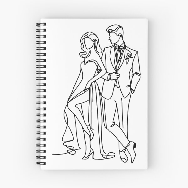 Item preview, Couple Going Out Line Art designed and sold by irissletters.