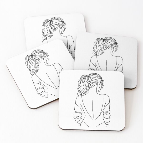 Item preview, Girl from Behind Line Art designed and sold by irissletters.