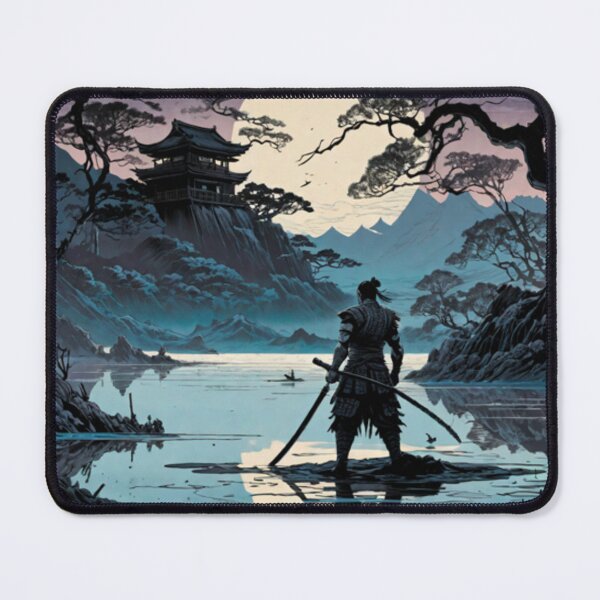 Item preview, A Japanese man fights in a lake at night designed and sold by ARTofBito.