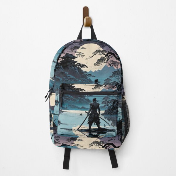 Item preview, A Japanese man fights in a lake at night designed and sold by ARTofBito.