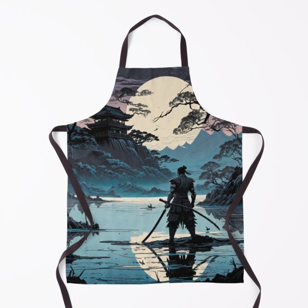 Item preview, A Japanese man fights in a lake at night designed and sold by ARTofBito.