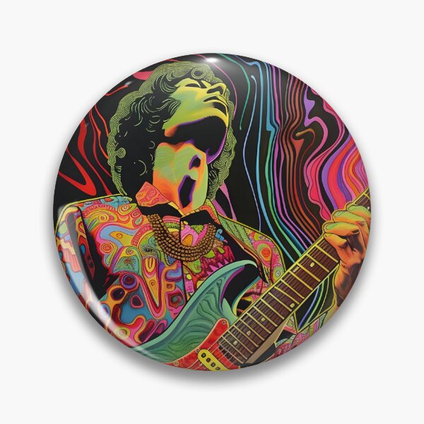 Item preview, psychedelic trippy guitar player designed and sold by dcrc.