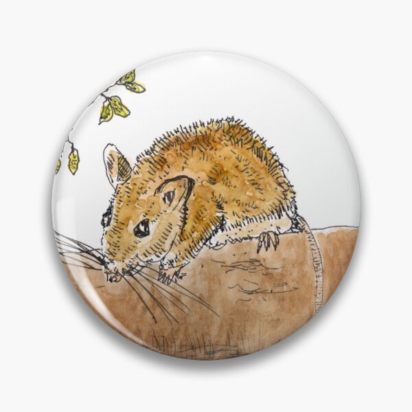 Item preview, Curious Little Brown Mouse on Tree Branch designed and sold by paleheather.