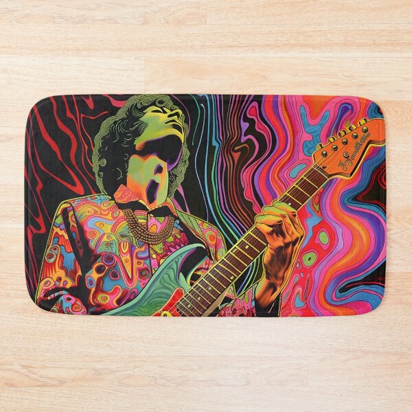 Item preview, psychedelic trippy guitar player designed and sold by dcrc.