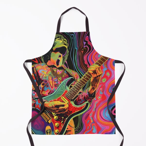 Item preview, psychedelic trippy guitar player designed and sold by dcrc.