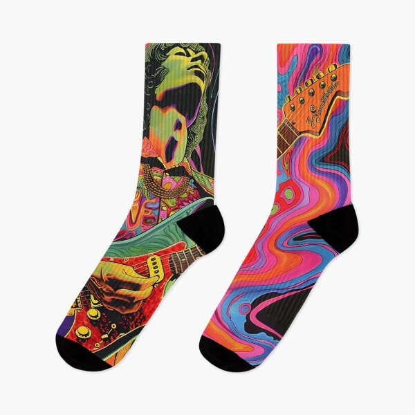 Item preview, psychedelic trippy guitar player designed and sold by dcrc.