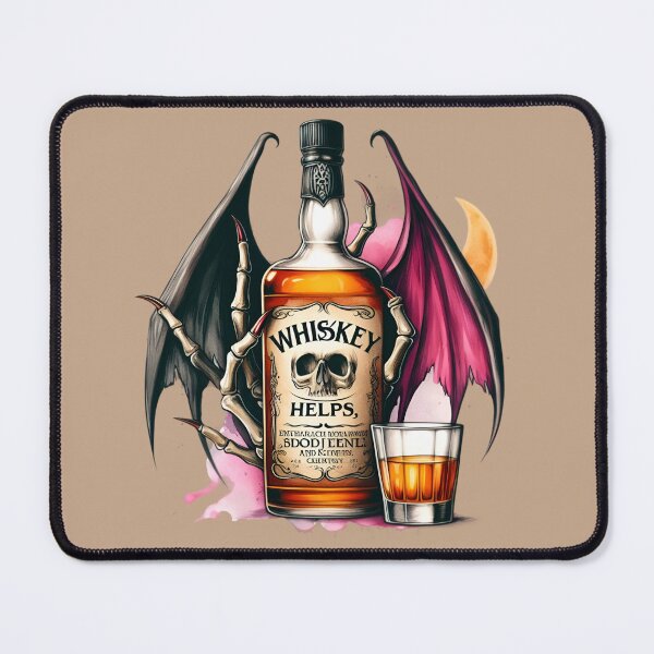 Item preview, Whiskey Helps Gothic Quote designed and sold by ArtadoraDesignz.