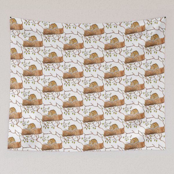 Item preview, Curious Little Brown Mouse on Tree Branch designed and sold by paleheather.