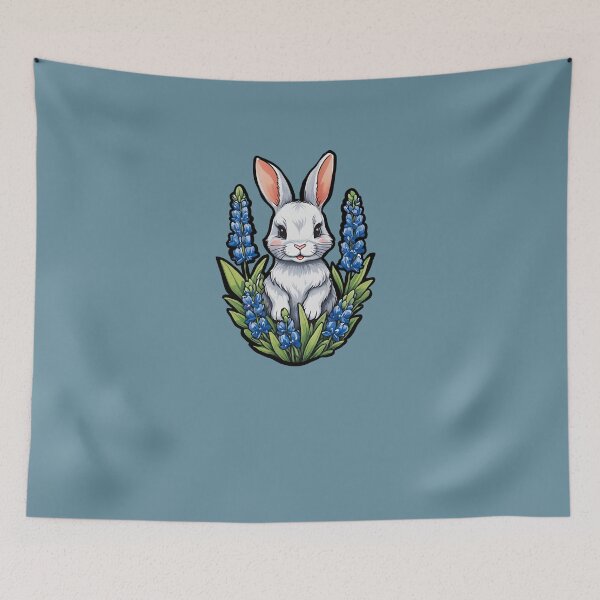 Item preview, Texas Bluebonnets Bunny Rabbit designed and sold by FrictionMaxxing.