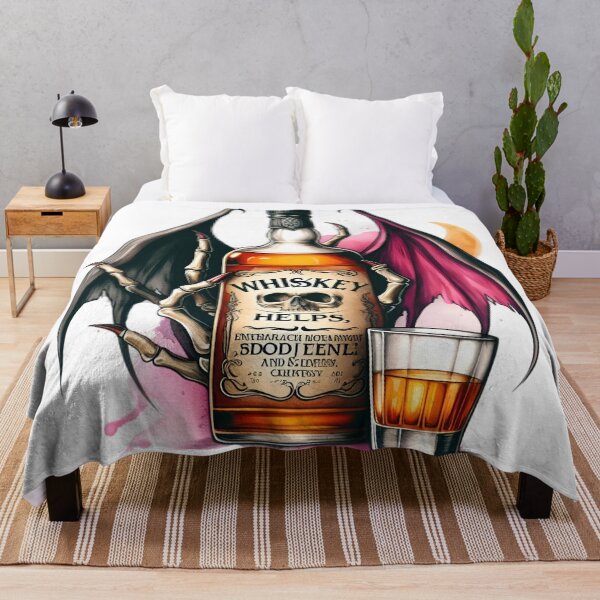 Item preview, Whiskey Helps Gothic Quote designed and sold by ArtadoraDesignz.