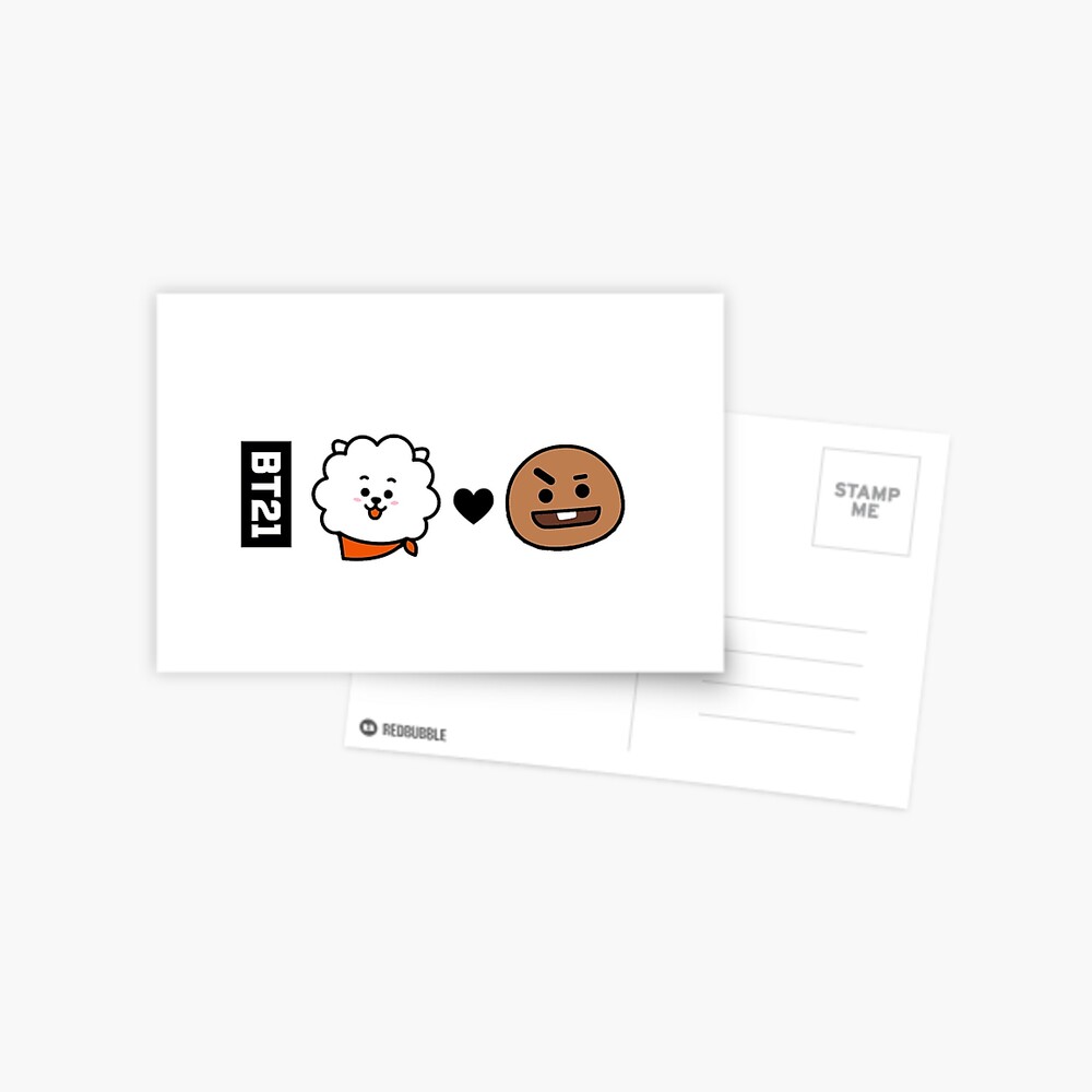 Bts Bt21 Rj X Shooky Jin X Suga Greeting Card By Oohfluff Redbubble