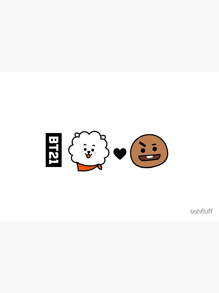 Bts Bt21 Rj X Shooky Jin X Suga Art Board Print By Oohfluff Redbubble