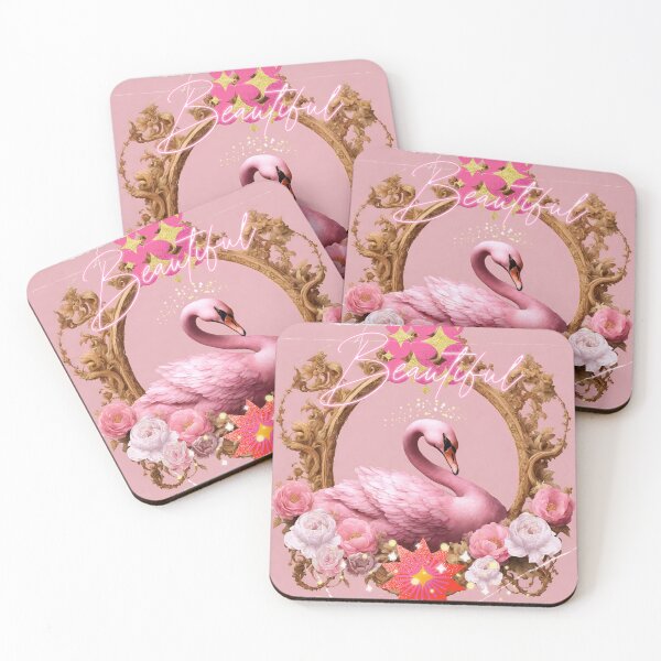 Item preview, Beautiful Pink Swan, flowers, femininity, beauty and love, rococò vibes designed and sold by Sugar Wisdom .