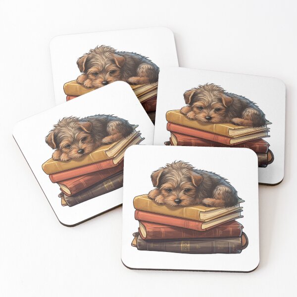 Item preview, Yorkie on Books designed and sold by RR-Arts.