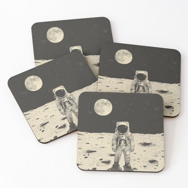 Item preview, Man on the moon illustration designed and sold by iparhaizeaphoto.