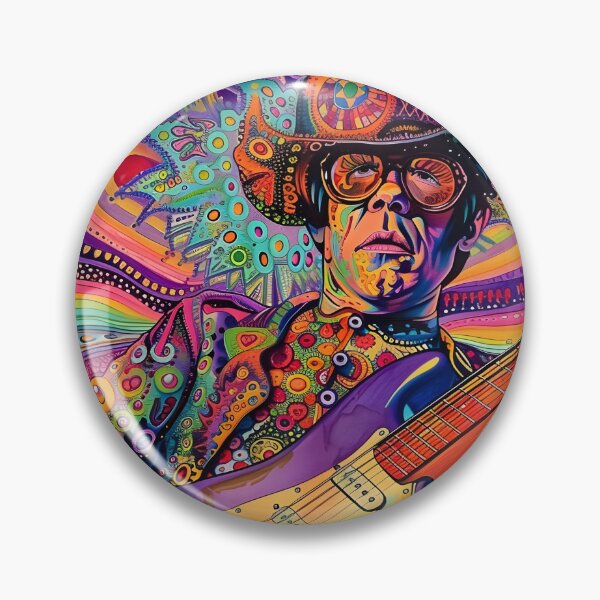 Item preview, psychedelic trippy guitar player designed and sold by dcrc.