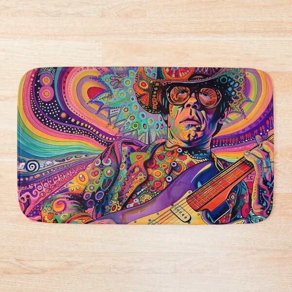 Item preview, psychedelic trippy guitar player designed and sold by dcrc.