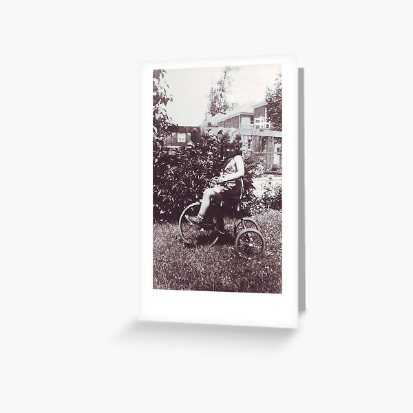 Betty on tricycle 1 Greeting Card